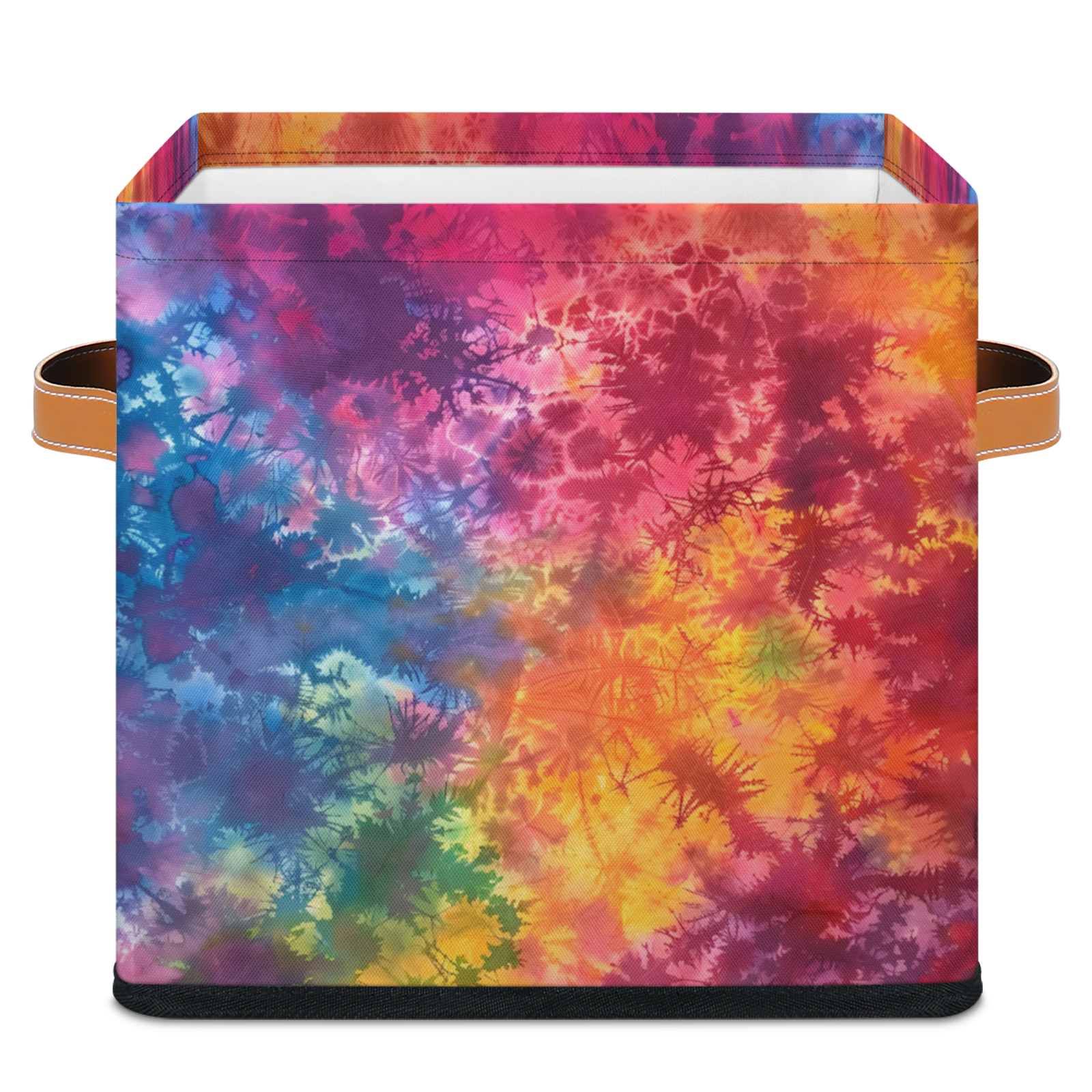 CURLYOOT Rainbow Tie Dye Cube Storage Bin 11 Inch Fabric Storage Cube ...