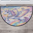 thumbnail image 1 of CURLYOOT Rainbow Unicorn Cartoon Animal Half Round Door Mat 24'' x 36'', Indoor Outdoor Entrance Rug, Semi Circular Area Rug, Non Slip Washable Absorbent Doormat, Laundry Room Rug, 1 of 7