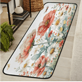 thumbnail image 1 of CURLYOOT Retro Vintage Pinks Flower Runner Rug 2'x6' Washable Kitchen Runner Rug Indoor Non Slip Laundry Rugs Floor Carpet for Hallway Kitchen Entryway Bedroom Living Room, 1 of 9