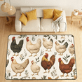 thumbnail image 1 of CURLYOOT Rooster Rustic Area Rugs 5'x7' Washable Rug Large Living Room Rug Non Slip Indoor Floor Carpet for Dining Room Bedroom Home, 1 of 8