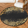 thumbnail image 1 of CURLYOOT Round Rug 3ft Brown Leopard Cheetah Area Rug, Washable Circle Mat Non Slip Floor Carpet Mat, Soft Indoor Rugs for Entryway Living Room Dining Room Bedroom, 1 of 7