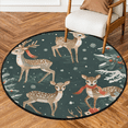 thumbnail image 1 of CURLYOOT Round Rug 3ft Christmas Tree Elk Area Rug, Washable Circle Mat Non Slip Floor Carpet Mat, Rustic Soft Indoor Rugs for Entryway Living Room Dining Room Bedroom, 1 of 7
