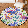 thumbnail image 1 of CURLYOOT Round Rug 3ft Dinosaur Theme Area Rug, Washable Circle Mat Non Slip Floor Carpet Mat, Soft Indoor Rugs for Entryway Living Room Dining Room Bedroom, 1 of 7