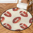 thumbnail image 1 of CURLYOOT Round Rug 3ft Football Area Rug, Washable Circle Mat Non Slip Floor Carpet Mat, Soft Indoor Rugs for Entryway Living Room Dining Room Bedroom, 1 of 7