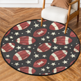 thumbnail image 1 of CURLYOOT Round Rug 3ft Football Sports Area Rug, Washable Circle Mat Non Slip Floor Carpet Mat, Soft Indoor Rugs for Entryway Living Room Dining Room Bedroom, 1 of 7