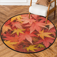 thumbnail image 1 of CURLYOOT Round Rug 3ft Maple Leaves Area Rug, Washable Circle Mat Non Slip Floor Carpet Mat, Autumn Soft Indoor Rugs for Entryway Living Room Dining Room Bedroom, 1 of 7
