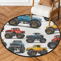 CURLYOOT Round Rug 3ft Autumn Fall Maple Leaf Birds Area Rug, Washable ...