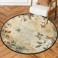 thumbnail image 1 of CURLYOOT Round Rug 3ft Vintage Lovely Birds Area Rug, Washable Circle Mat Non Slip Floor Carpet Mat, Bird Flower Soft Indoor Rugs for Entryway Living Room Dining Room Bedroom, 1 of 7