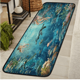 thumbnail image 1 of CURLYOOT Sea Turtle Blue Ocean Animal Runner Rug 2'x6' Washable Kitchen Runner Rug Indoor Non Slip Laundry Rugs Floor Carpet for Hallway Kitchen Entryway Bedroom Living Room, 1 of 9