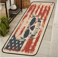 thumbnail image 1 of CURLYOOT Skeleton Skull American Flag Runner Rug 2'x6' Washable Kitchen Runner Rug Indoor Non Slip Laundry Rugs Floor Carpet for Hallway Kitchen Entryway Bedroom Living Room, 1 of 9