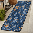 thumbnail image 1 of CURLYOOT Snowflake Runner Rug 2'x6' Washable Kitchen Runner Rug Indoor Non Slip Laundry Rugs Blue Winter Floor Carpet for Hallway Kitchen Entryway Bedroom Living Room, 1 of 9