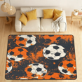 thumbnail image 1 of CURLYOOT Sport Soccer Ball Area Rugs 5'x7' Washable Rug Large Living Room Rug Non Slip Indoor Floor Carpet for Dining Room Bedroom Home, 1 of 7