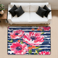 thumbnail image 1 of CURLYOOT Spring Summer Flowers Rug for Living Room Bedroom, 4x6 Ft Washable Area Rug, Non Slip Rugs for Entryway, Large Carpet for Indoor Dining Room, 1 of 7