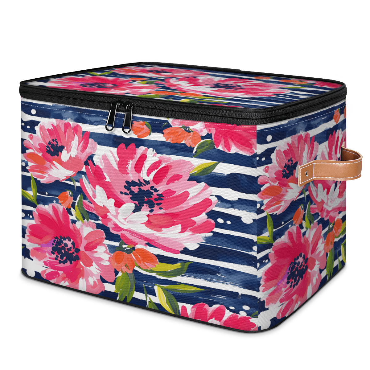 Spring Storage Containers Plastic CURLYOOT Spring Summer Flowers Storage Bins with Lid, Decorative Fabric ...