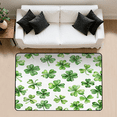 thumbnail image 1 of CURLYOOT St.patrick's Day Rug for Living Room Bedroom, 4x6 Ft Washable Area Rug, Non Slip Rugs for Entryway, Green Shamrock Lucky Clover Leaf Large Carpet for Indoor Dining Room, 1 of 8