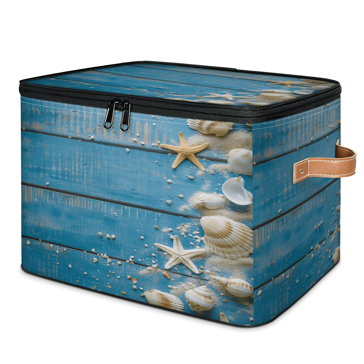 CURLYOOT Summer Beach Fabric Storage Bins with Lids, Beach Theme ...