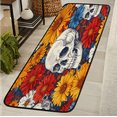 thumbnail image 1 of CURLYOOT Sunflower Skull Runner Rug 2'x6' Washable Kitchen Runner Rug Indoor Non Slip Laundry Rugs Spooky Halloween Floor Carpet for Hallway Kitchen Entryway Bedroom Living Room, 1 of 9
