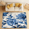 thumbnail image 1 of CURLYOOT Watercolor Blue Flower Area Rugs for Living Room Bedroom, 4' 10" x 6' 8" Washable Rug, Floor Carpet with Non Slip Backing for Dining Room Indoor, 1 of 8