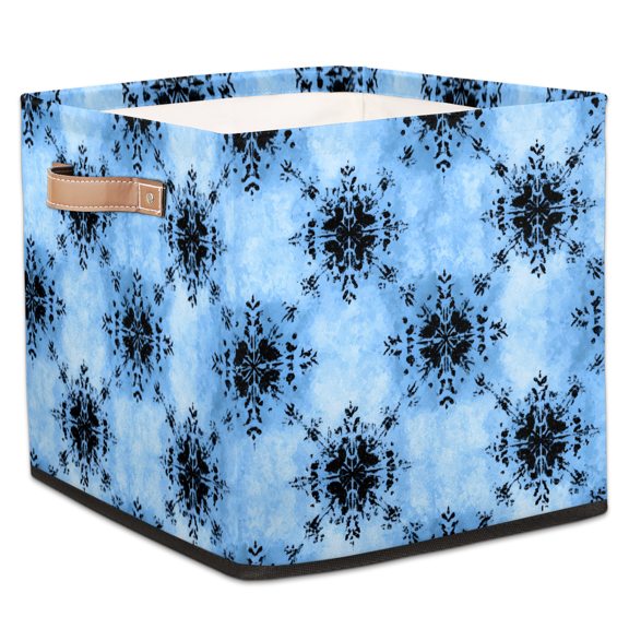 CURLYOOT Western Boho Cube Storage Bin, 13 x 13 x 13 Storage Cube Bins for Organizing, Abstract Geometric Fabric Foldable Closet Baskets with Handles for Closet, Shelves, Clothes