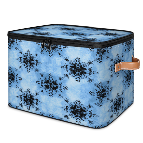 CURLYOOT Western Boho Storage Bins with Lid, Decorative Fabric Closet Boxes with Lids, Abstract Geometric Foldable Storage Baskets Shelves Container Organizers for Bedroom, Home