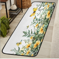 thumbnail image 1 of CURLYOOT Wildflowers Floral Spring Runner Rug 2'x6' Washable Kitchen Runner Rug Indoor Non Slip Laundry Rugs Summer Butterfly Floor Carpet for Hallway Kitchen Entryway Bedroom Living Room, 1 of 9