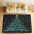 thumbnail image 1 of CURLYOOT Xmas Tree Cute Winter Cartoon Area Rugs for Living Room Bedroom, 4' 10" x 6' 8" Washable Rug, Floor Carpet with Non Slip Backing for Dining Room Indoor, 1 of 7
