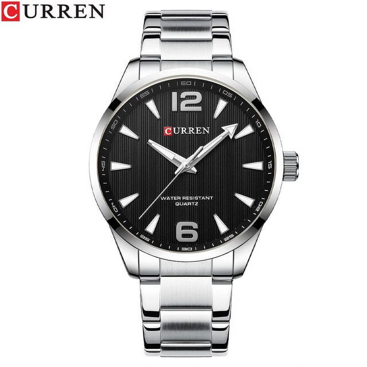 CURREN Original Brand Stainless Steel Band Wrist Watch For Men With Br –  Curren Watches