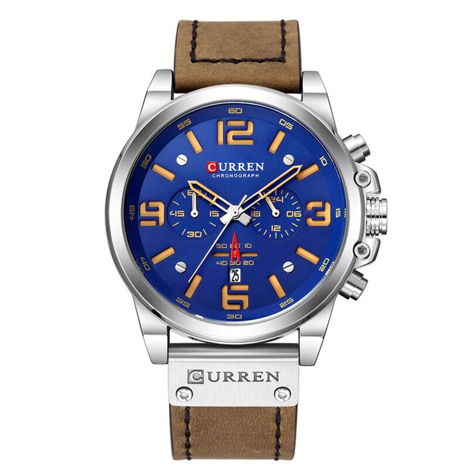 CURREN 8315 Men Watch Top Luxury Brand Mens Military Sport Wristwatch Genuine Leather Quartz Watch Waterproof Relogio Masculino Walmart