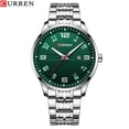 thumbnail image 1 of CURREN 8411 Men Luxury Green Analog Quartz Stainless Steel Watch Waterproof Date Luminous Wristwatch, 1 of 5