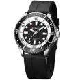 thumbnail image 1 of CURREN 8448 Men Black Quartz Silicone Sports Watch Casual Luminous Hands Wristwatch, 1 of 5