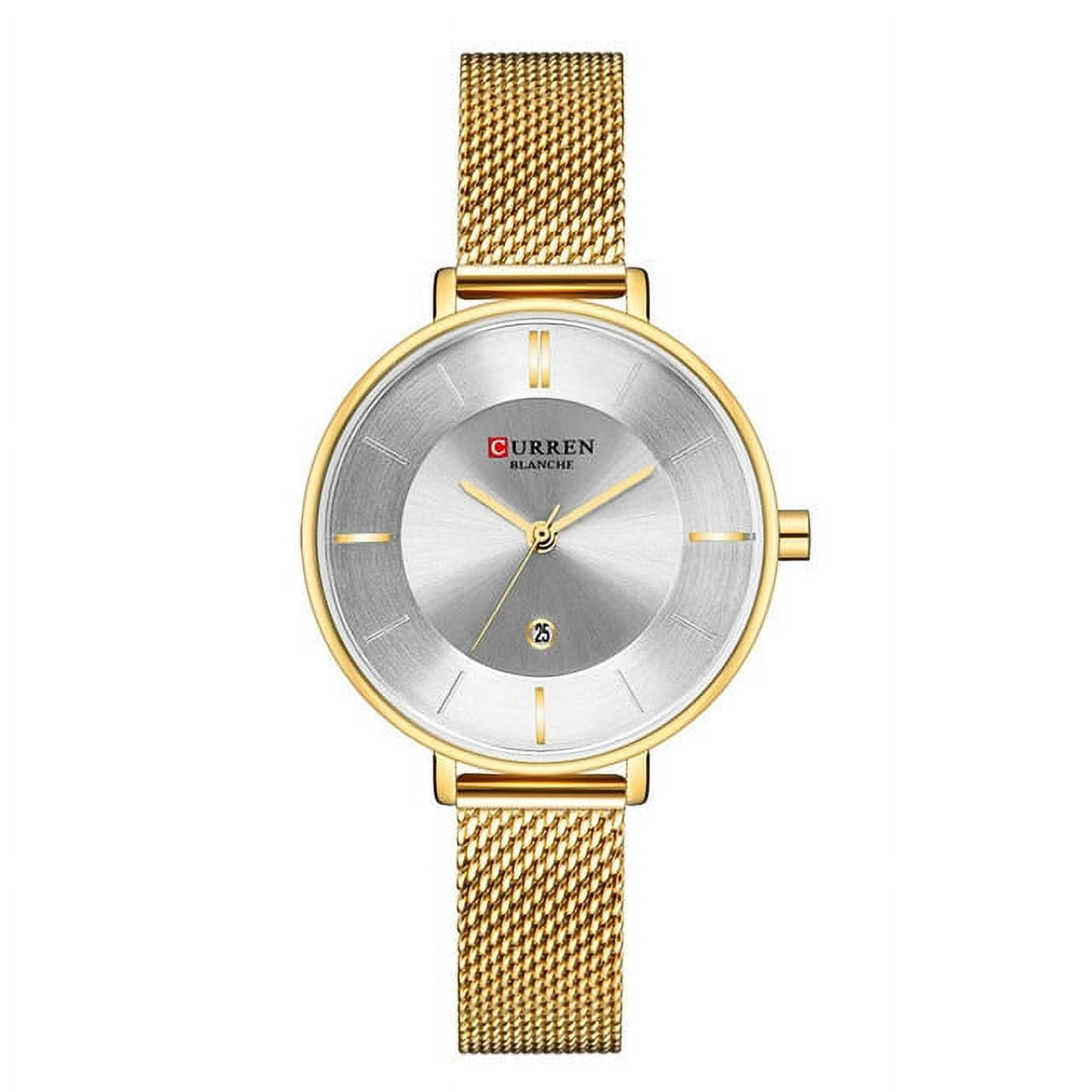 CURREN Beautiful Women's Watch Thin Quartz Bangle Watch For Womens Fashion Stainless Steel Wristwatch Ladies Dress Clock Female