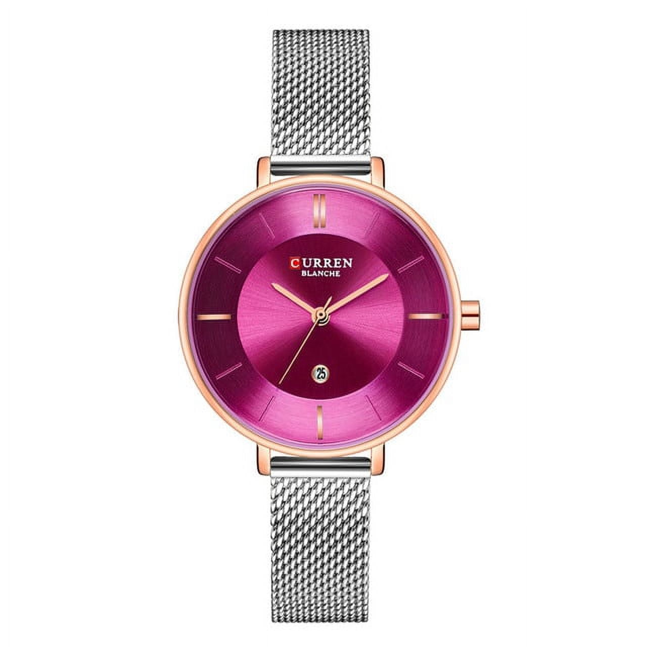 CURREN Beautiful Women's Watch Thin Quartz Bangle Watch For Womens Fashion Stainless Steel Wristwatch Ladies Dress Clock Female
