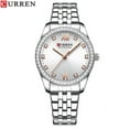 thumbnail image 1 of CURREN Classy Dress Watches for Women Stainless Steel Band Clock Female Rhinestone Dial Slim Wristwatches Ladies, 1 of 6