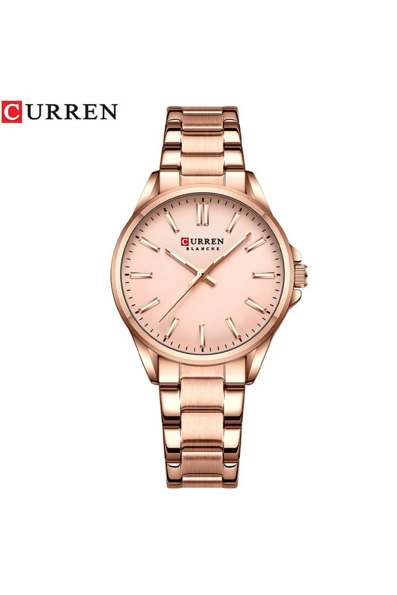 CURREN Elegant Quartz Women Watch Luxury Stainless Steel Strap Simple Dial Casual Clock Ladies Dress Luminous Hands New Watches