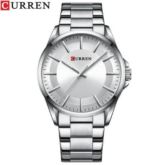 CURREN Fashion Mens Watches Luxury Stainless Steel Band Business Quartz Wristwatches for Man Luminous Hands Clock Male