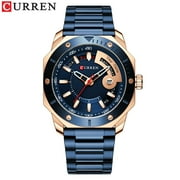 CURREN Fashion Stainless Steel Men Quartz Wristwatch Original Luxury Business Watches with Date Week reloj hombre
