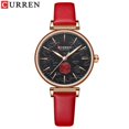 thumbnail image 1 of CURREN Ladies Watches Luxury Women's Clock Flower Dial Quartz Wristwatches Fashion Leather Female Branded Bracelet 9080, 1 of 1