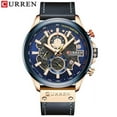 thumbnail image 1 of CURREN Luxury Branded Casual Sport Chronograph Watches for Men Leather Quartz Luminous Wristwatch Creative Design Clock, 1 of 6