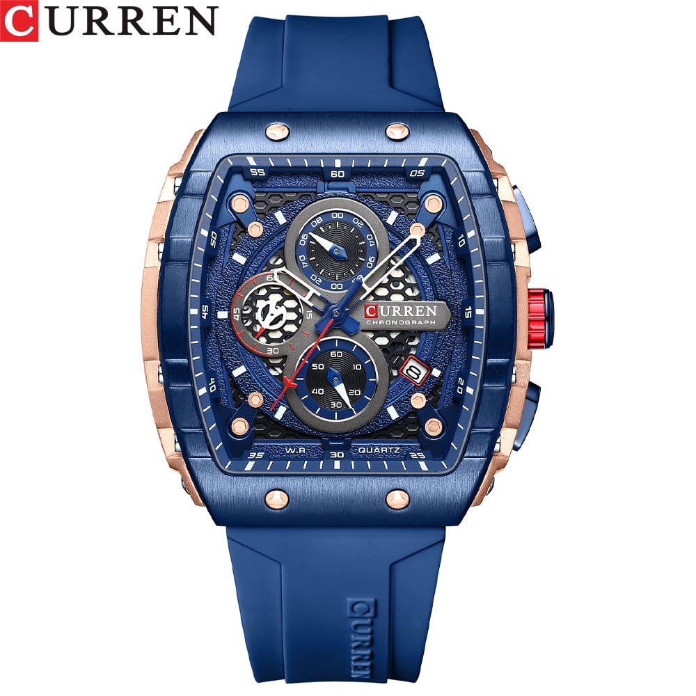 CURREN WATCHES CURREN Fashion Sport Wristwatches for Mens Classic Waterproof Chronograph Quartz Watch