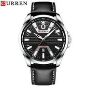 CURREN Luxury Mens Watch Fashion Quartz Wristwatch Casual Business Brand Clock Khaki Leather Waterproof Sports Mans Watches