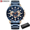 thumbnail image 1 of CURREN Men's Watch Fashion Sport Chronograph Wristwatch Mens Watches Top Brand Luxury Quartz Watch Stainless Steel Band, 1 of 6