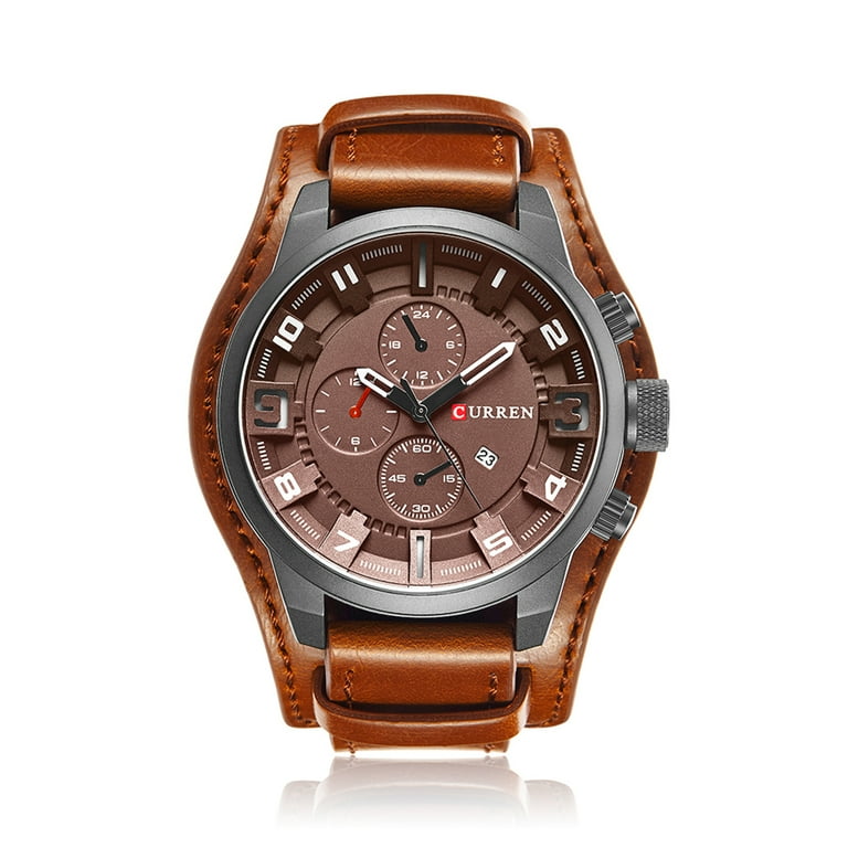 CURREN Men Sport Quartz Watch Fashion Calendar Watches Big Dial