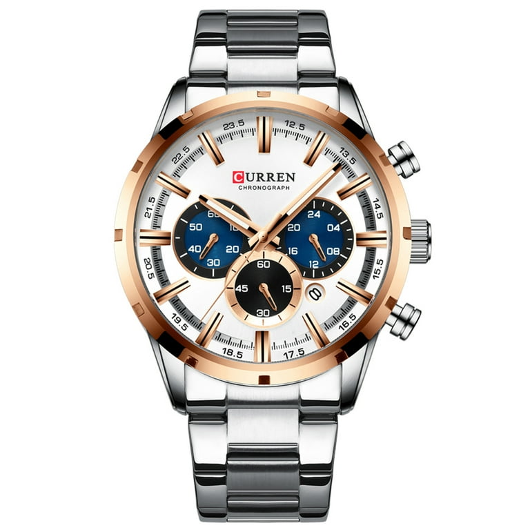 CURREN Men Watch Business Quartz Wristwatch 3ATM Waterproof Big