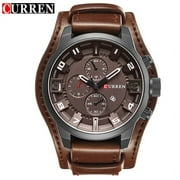 CURREN Mens Watches Top Brand Fashion&Casual Business Quartz Watch Date Waterproof Wristwatch Luxury Leather Strap Wristwatch