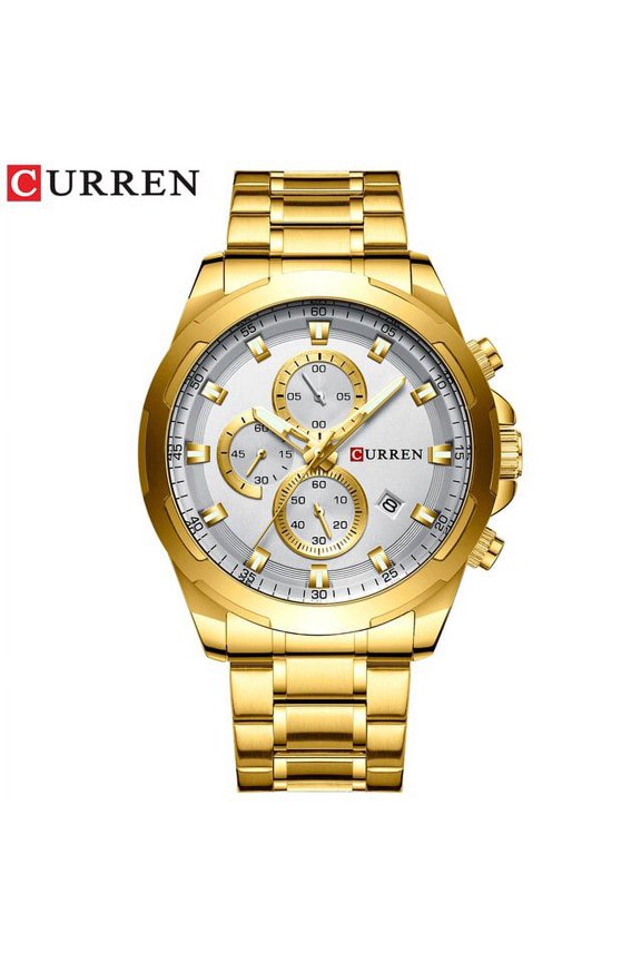 CURREN New Arrival Causal Style Auto Date Sporty Watches Men Business Quartz Wristwatch Stainless Steel Band Relogio Masculino