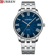 CURREN New Luxury Brand Mens Watches Casual Business Quartz Wristwatches with Roman Numbers Simple Style Stainless Steel Clock