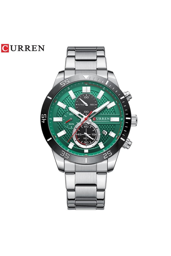 CURREN New Style Watches for Men Sport Stainless Steel Wristwatches with Luminous Point Quartz Movement Clock for Male