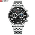 thumbnail image 1 of CURREN Original Quartz Watch with Date Luxury Stainless Steel Fashion Men's Watches Waterproof Luminous 26 Hour Clocks, 1 of 1