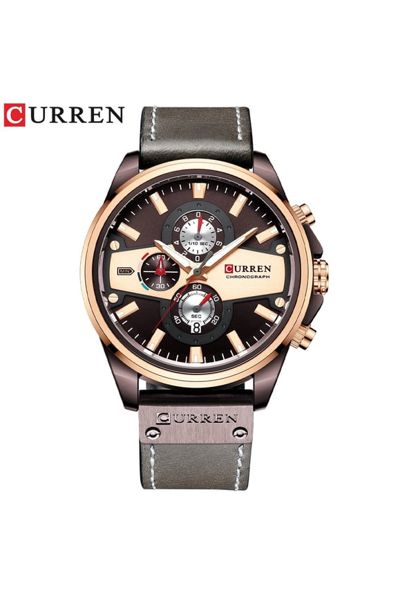 CURREN Quartz Watch Original Brand Fashion Men's Wrist Watches Luxury Leather Chronograph Waterproof with Date Sport Clock