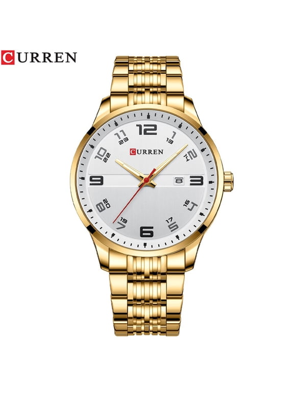 CURREN Stainless Steel Quartz Watches For Man Classic Simple Men's Wristwatches Luxury Date Luminous Hands Original Clock